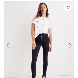 MADEWELL HIGH WAISTED CROPPED JEANS